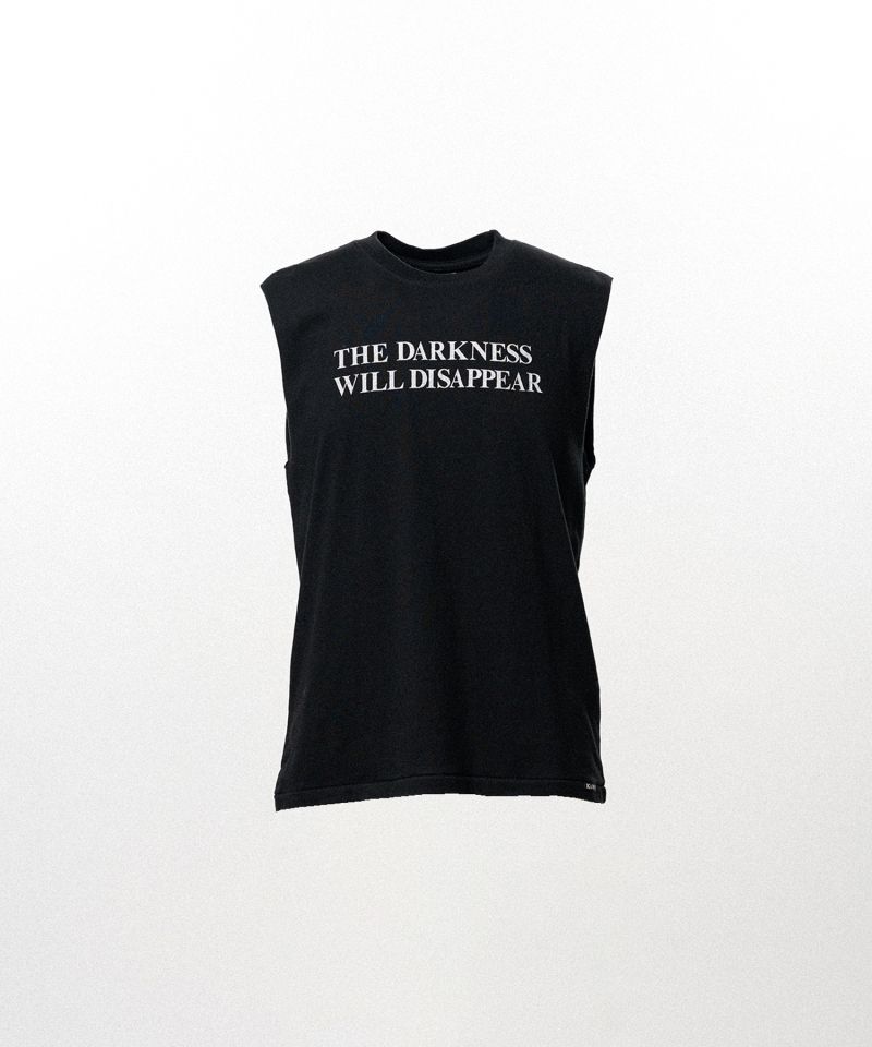 Typography Print Sleeveless T-shirt