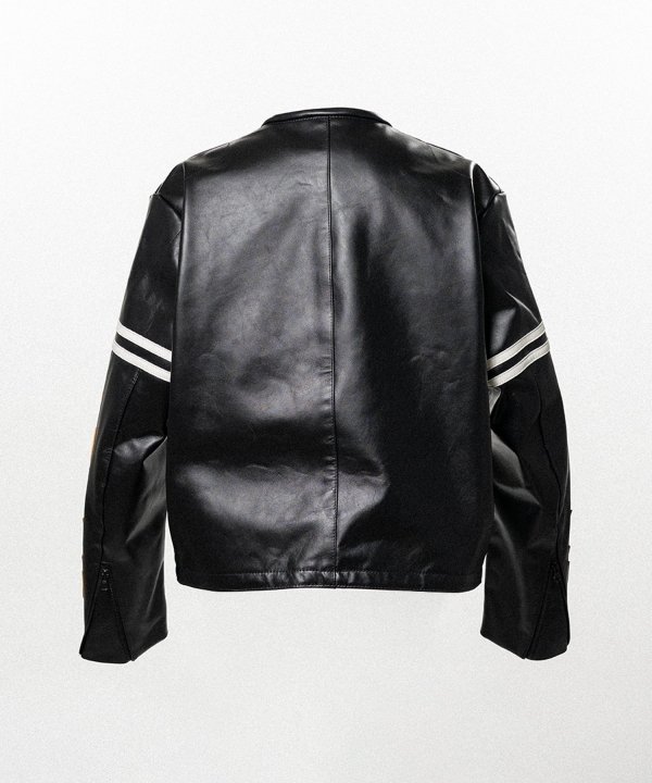 "VANSON Leathers × KAMIYA" Leather Biker Jacket