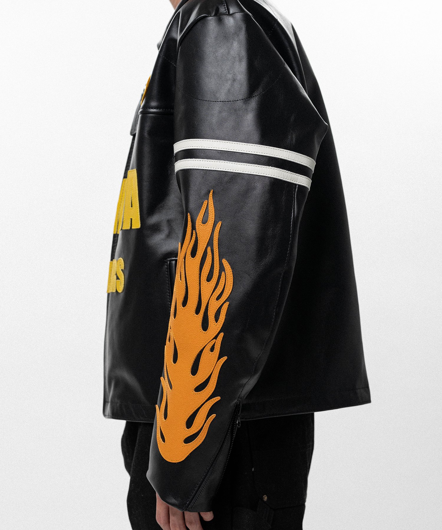 "VANSON Leathers × KAMIYA" Leather Biker Jacket