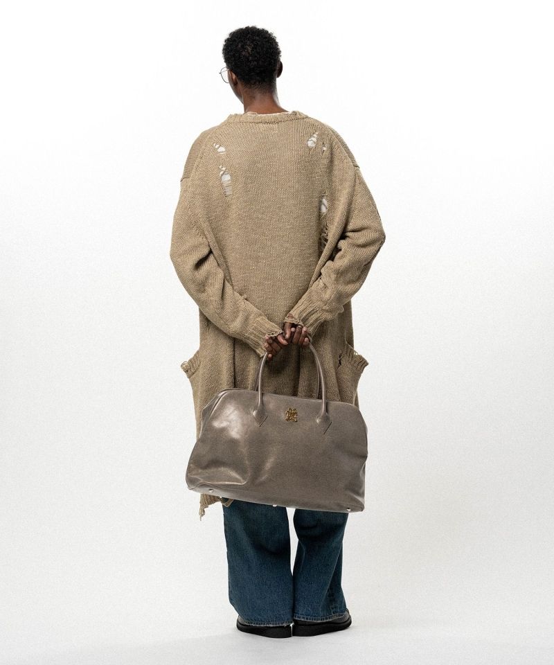 "KMY" Leather Duffle Bag