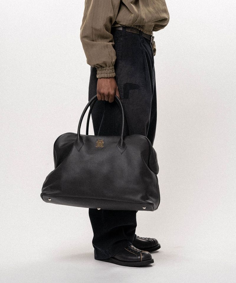 "KMY" Leather Duffle Bag