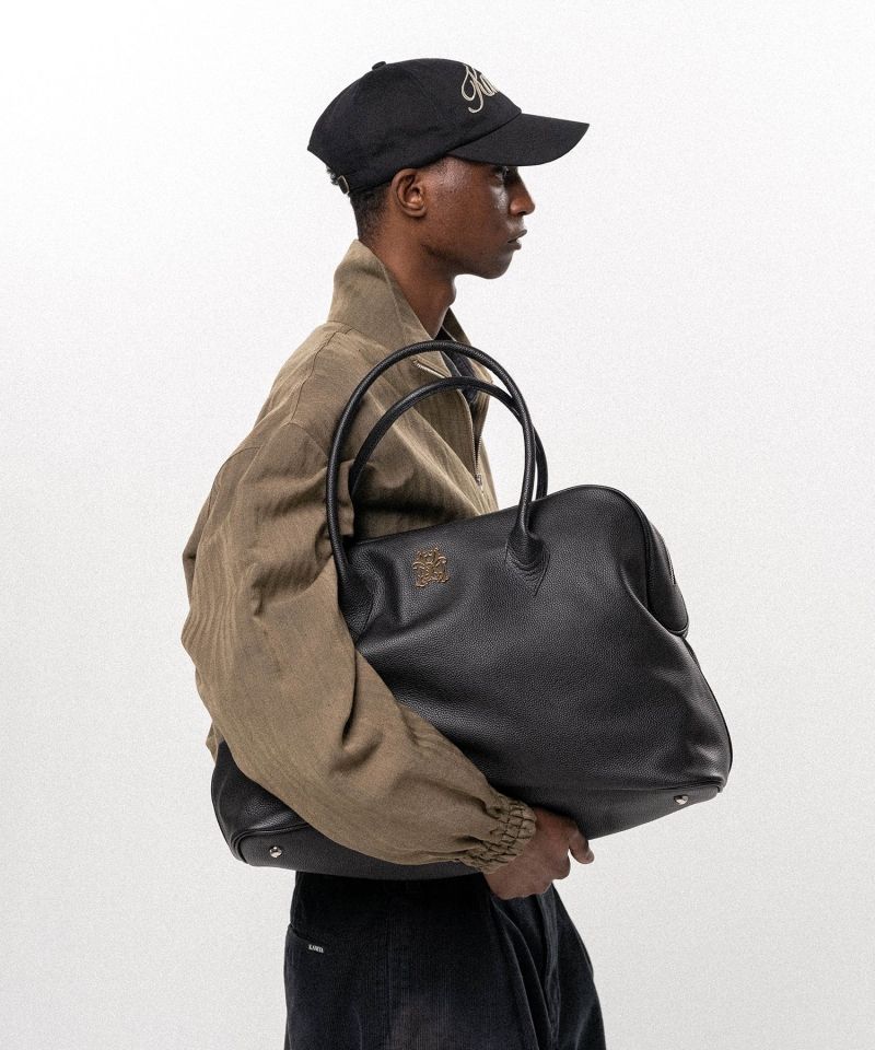 "KMY" Leather Duffle Bag