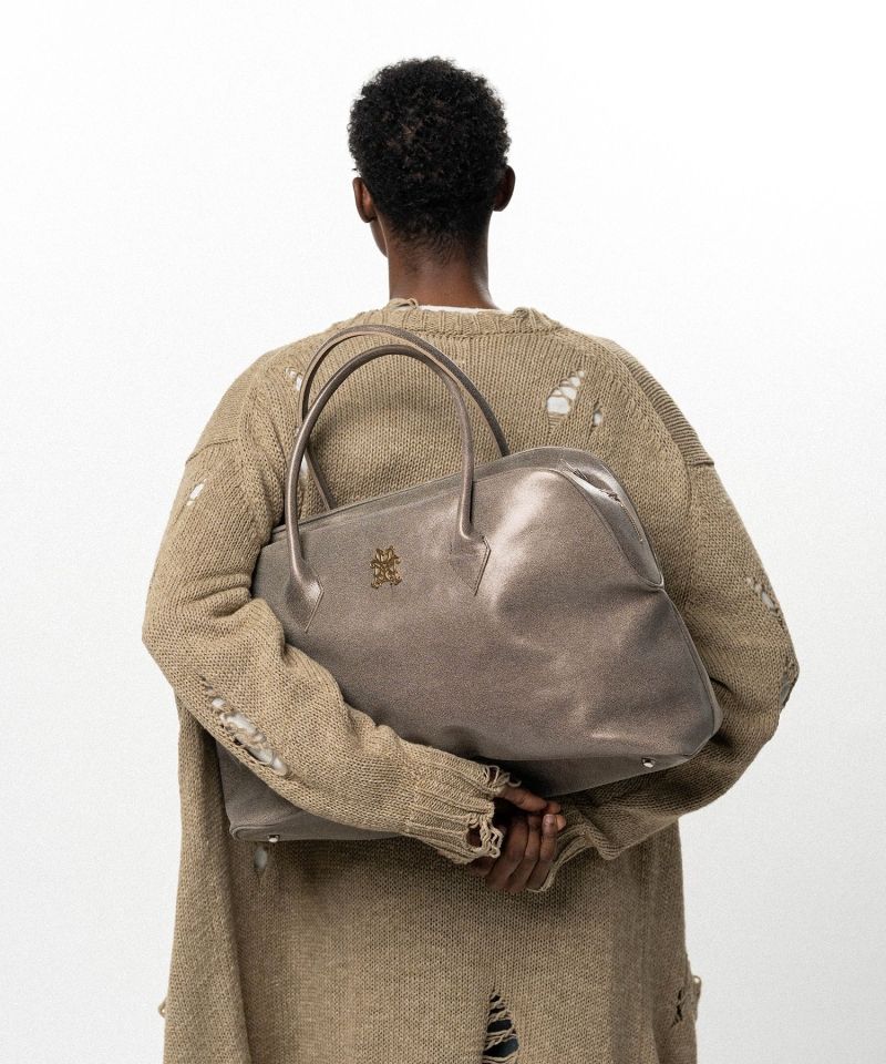 "KMY" Leather Duffle Bag