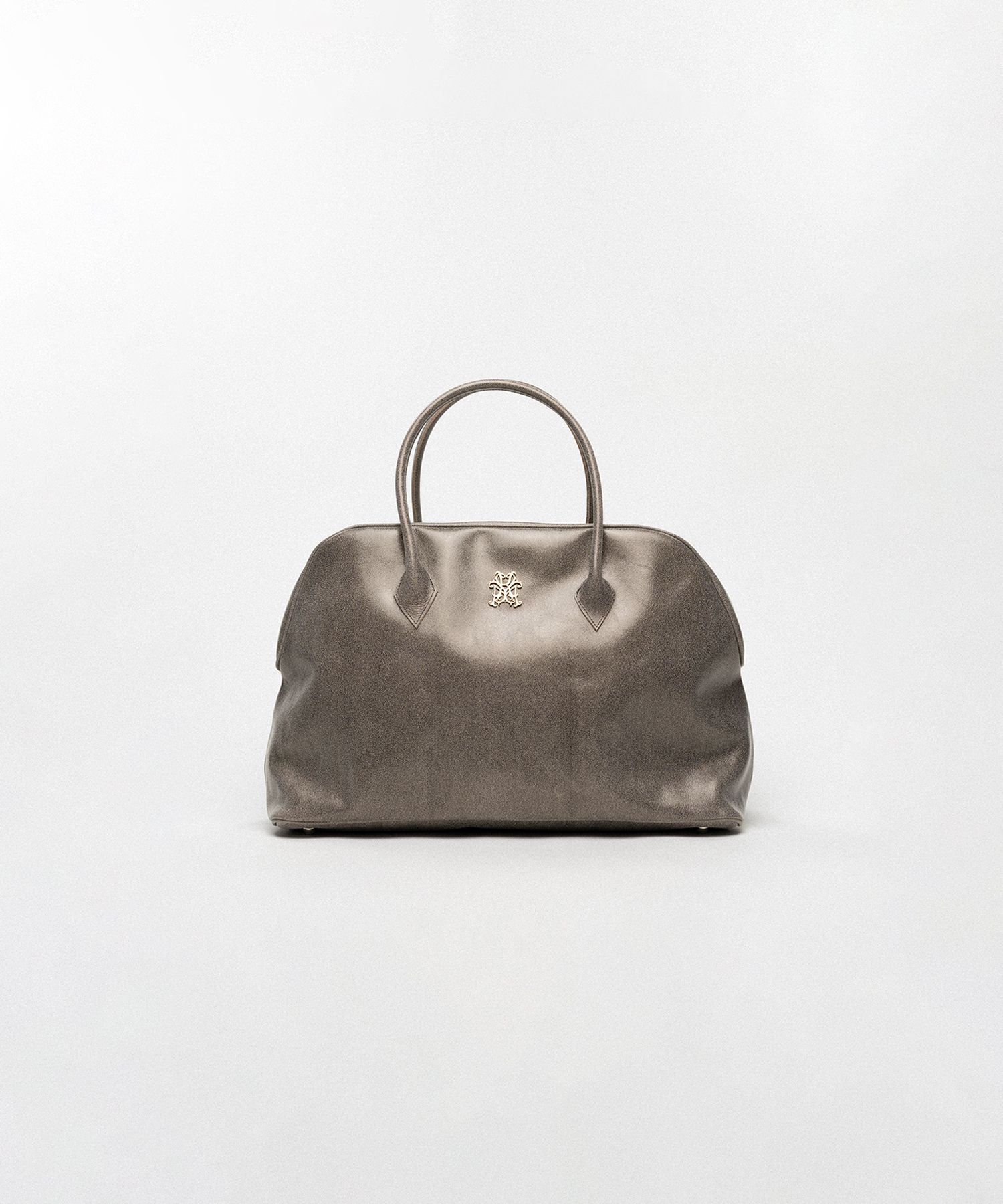 "KMY" Leather Duffle Bag