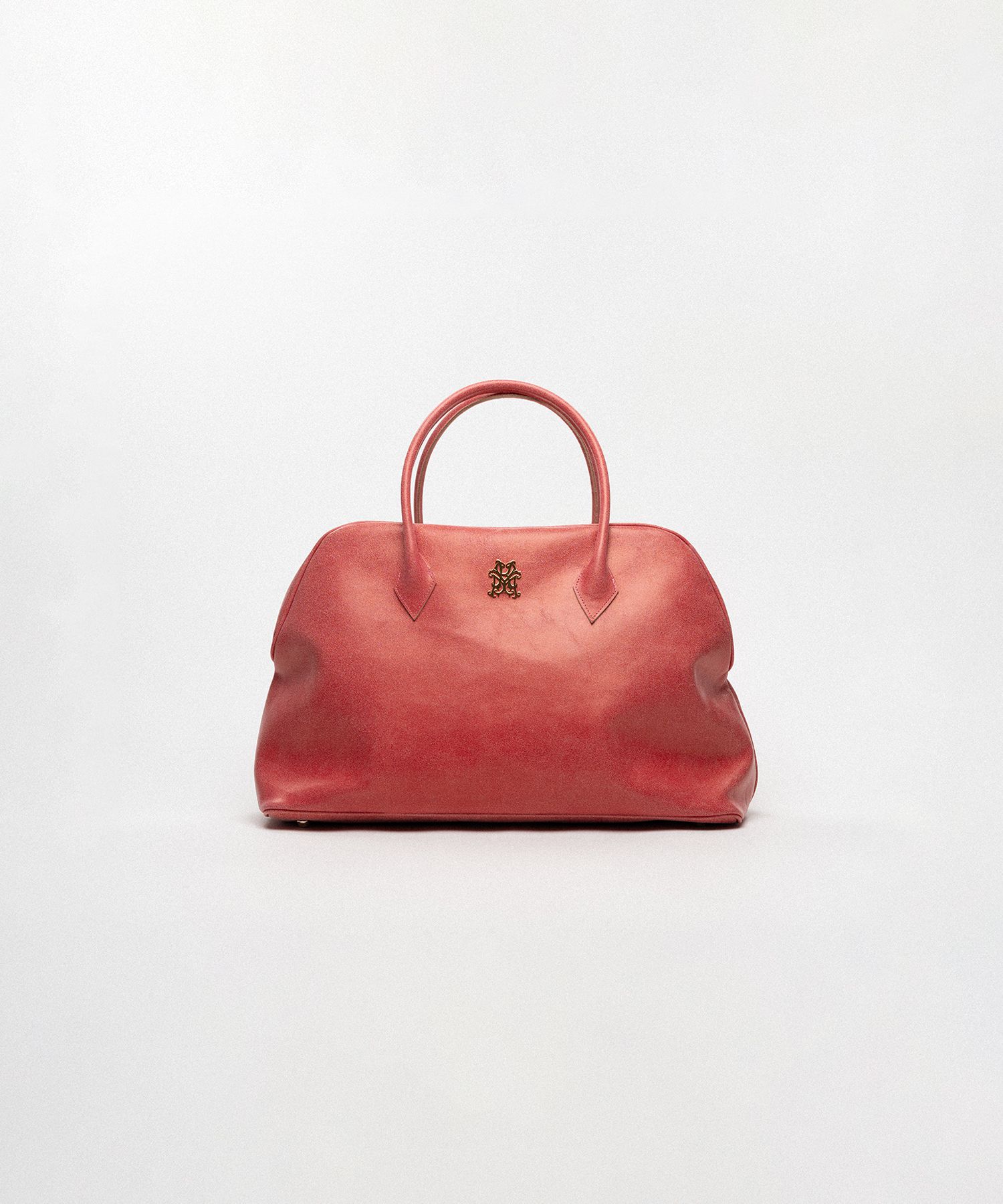 "KMY" Leather Duffle Bag
