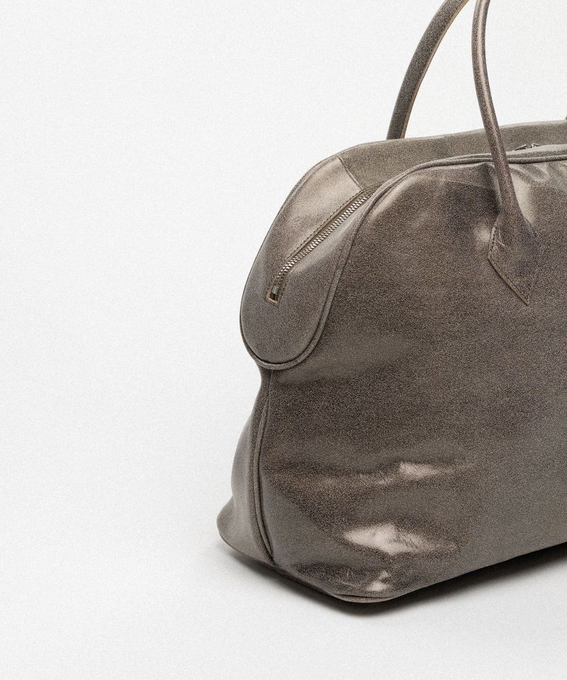 "KMY" Leather Duffle Bag