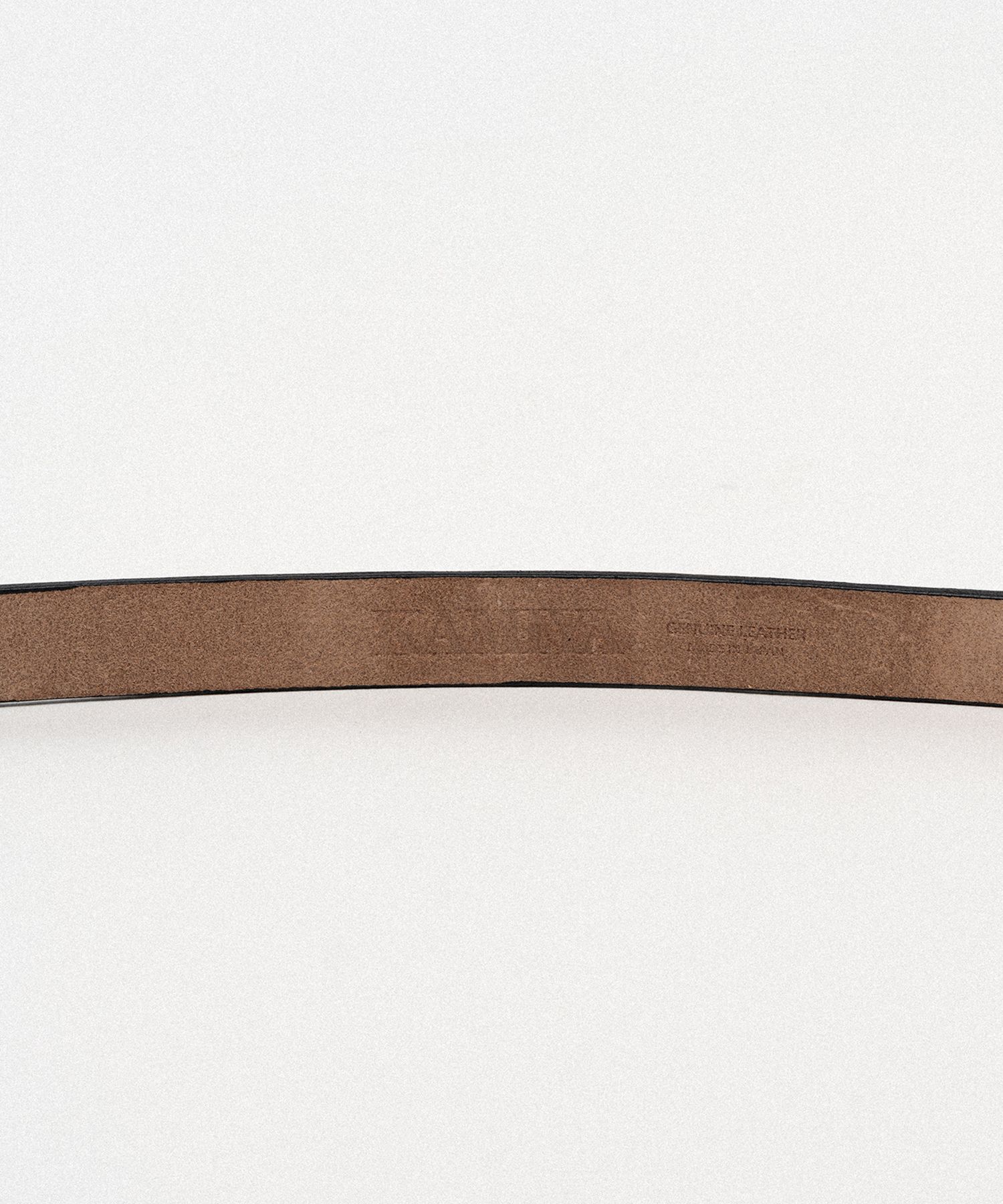 Metal-Tipped Narrow Leather Belt