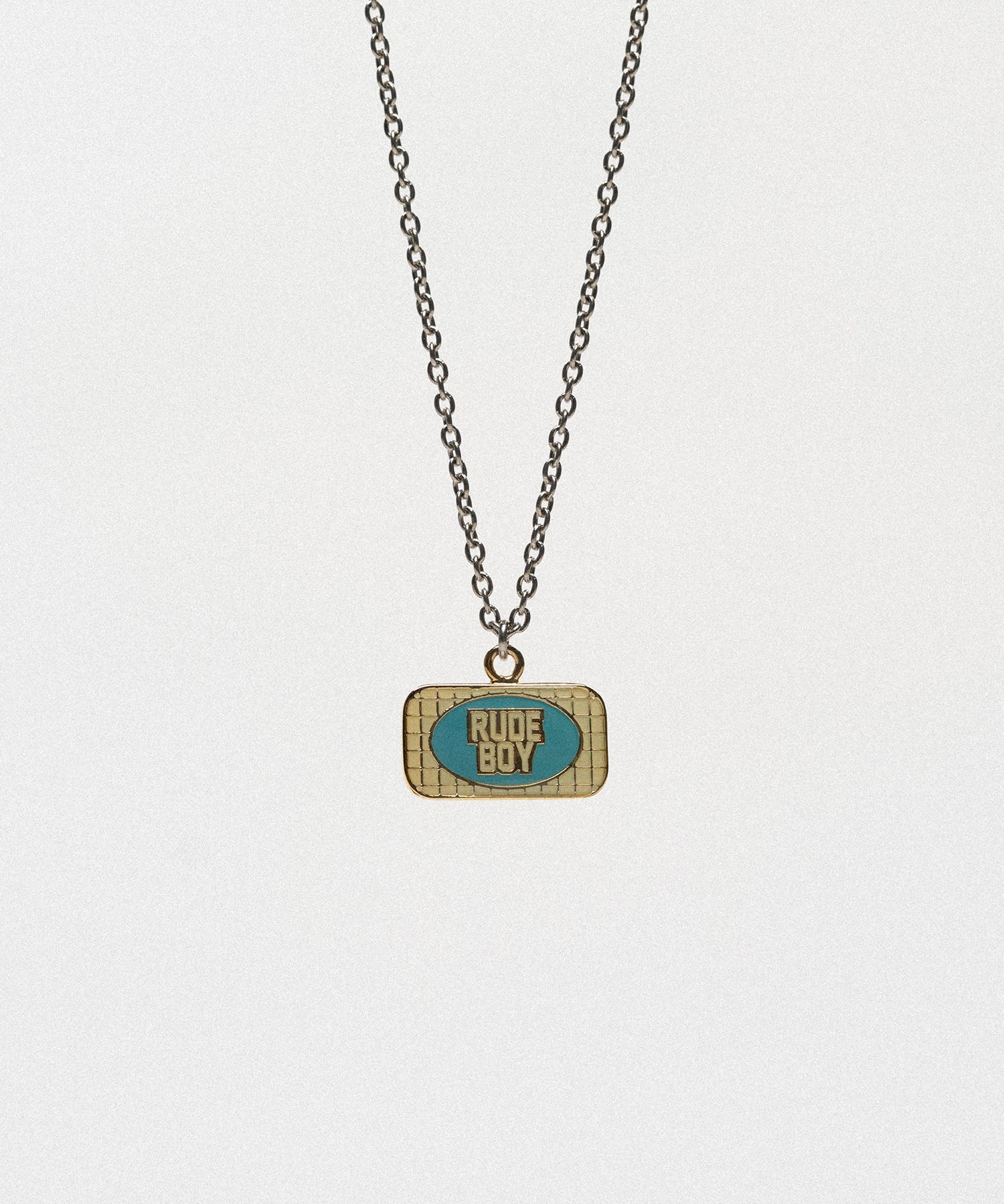 "RUDE BOY" Pin Charm Necklace