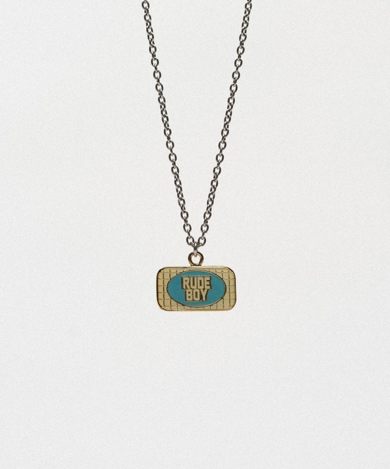"RUDE BOY" Pin Charm Necklace