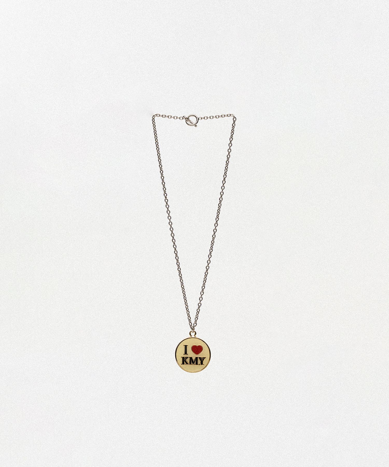 "I LOVE KMY" Pin Charm Necklace