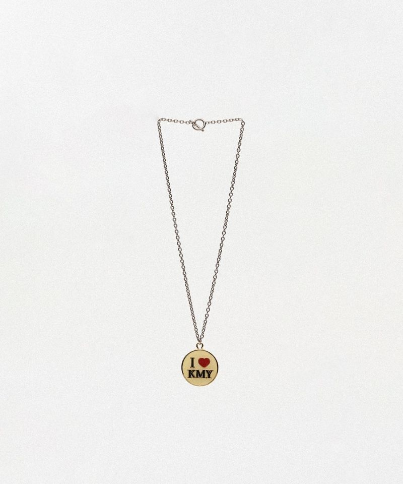 "I LOVE KMY" Pin Charm Necklace