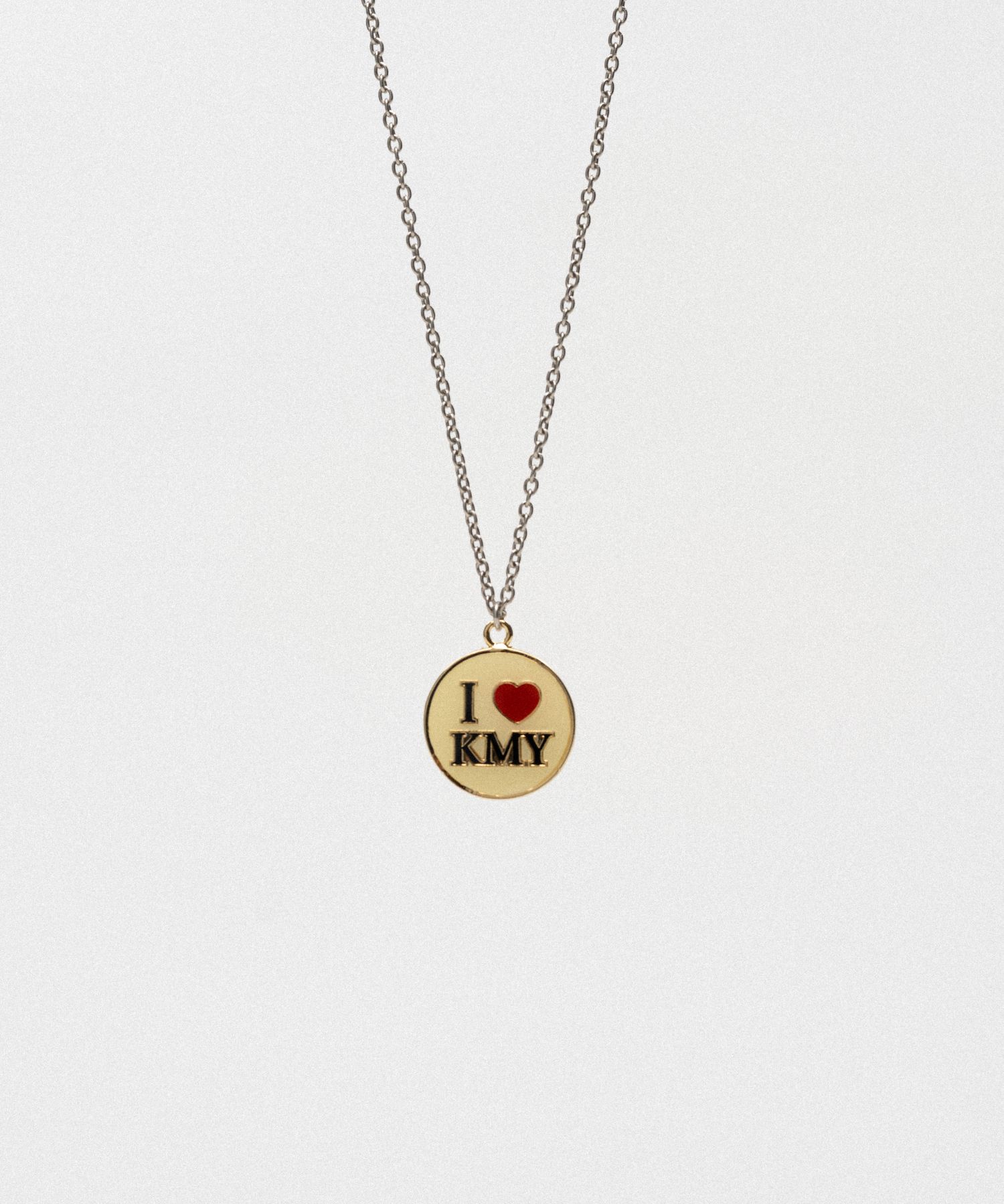 "I LOVE KMY" Pin Charm Necklace