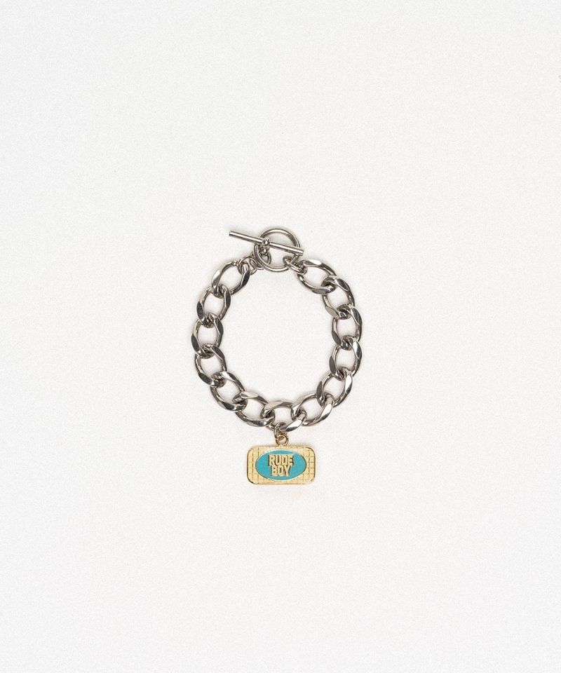 "RUDE BOY" Pin Charm Bracelet