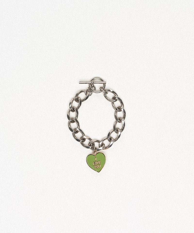 "I LOVE YOU" Pin Charm Bracelet