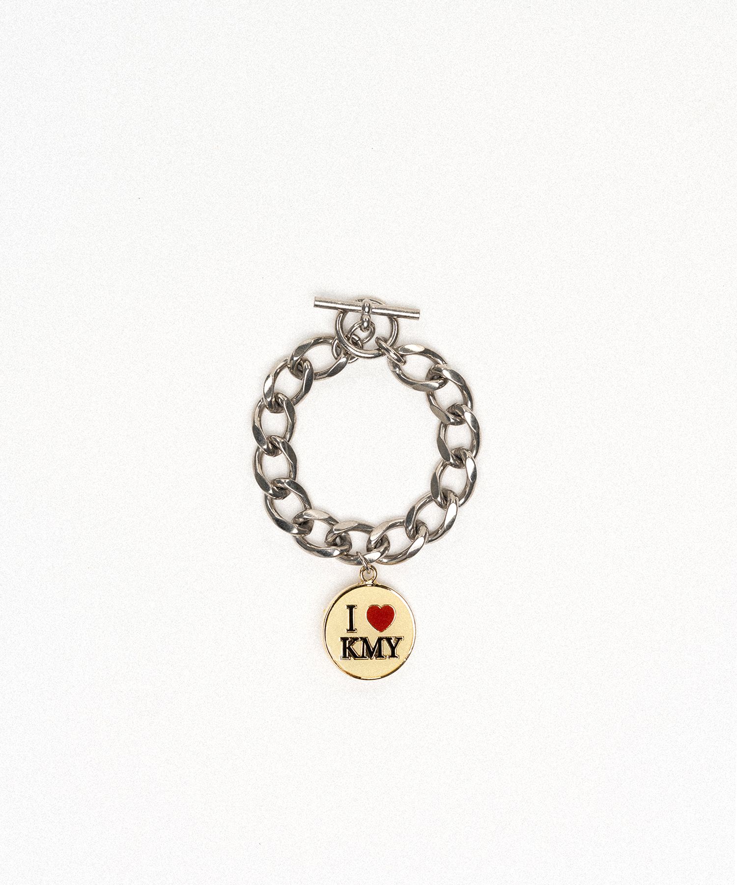 "I LOVE KMY" Pin Charm Bracelet