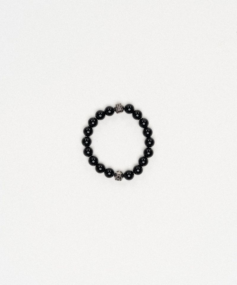 "KMY Ball" Natural Stone Blacelet
