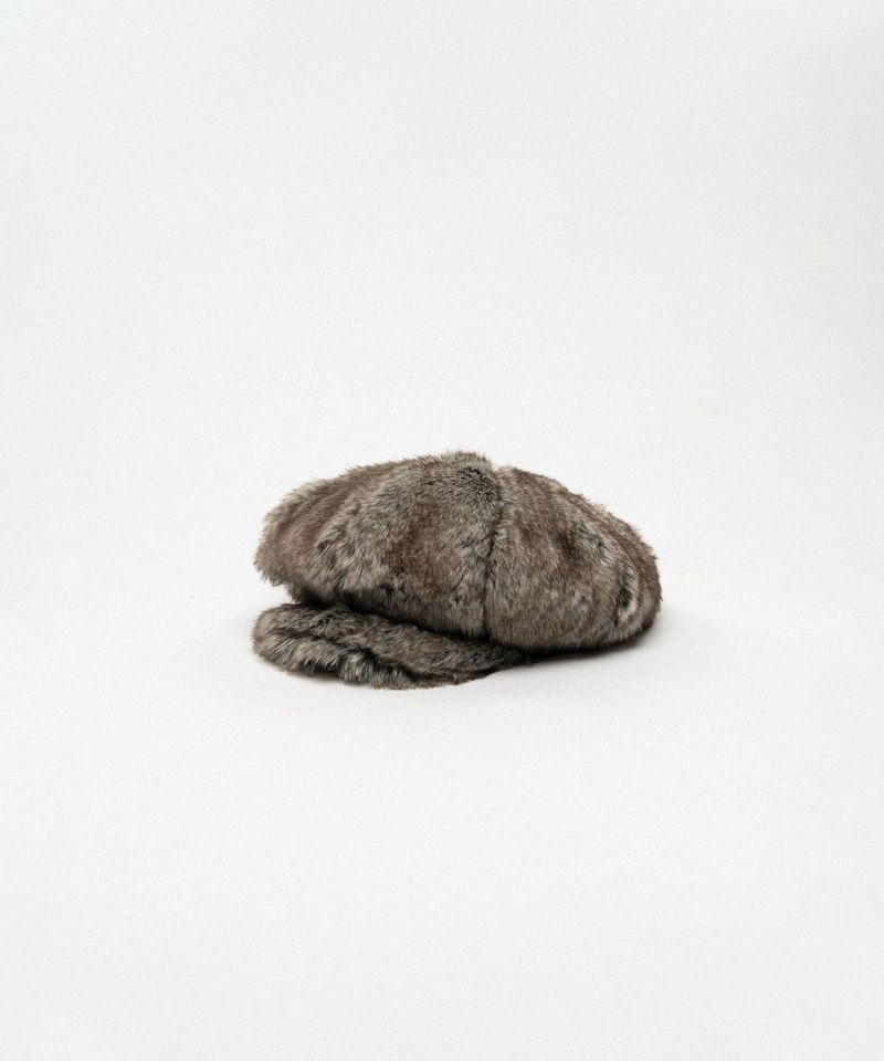 Faux Fur Newsboy cap