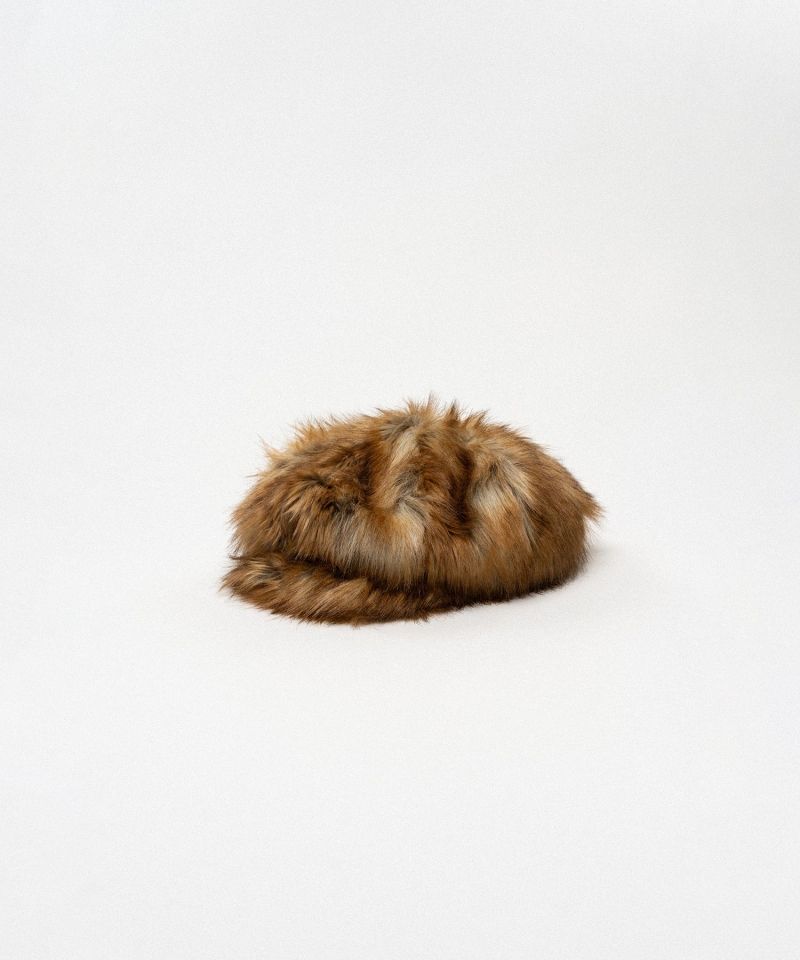 Faux Fur Newsboy cap