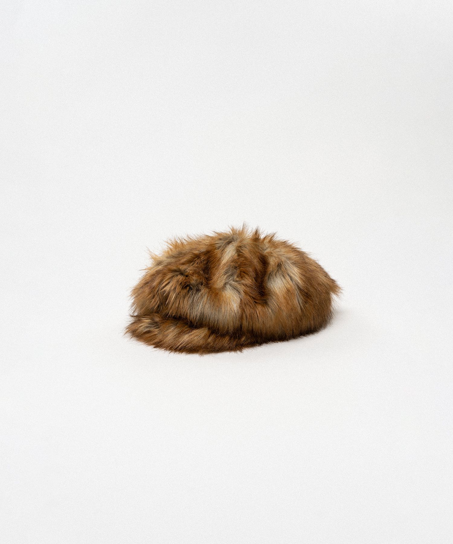 Faux Fur Newsboy cap