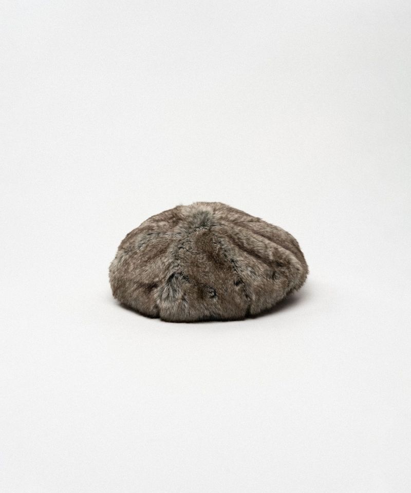 Faux Fur Newsboy cap