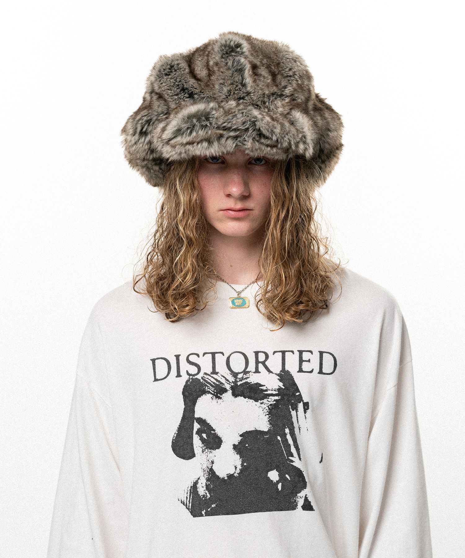 Faux Fur Newsboy cap