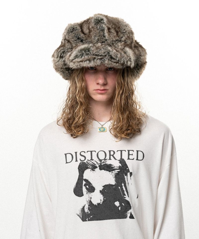 Faux Fur Newsboy cap