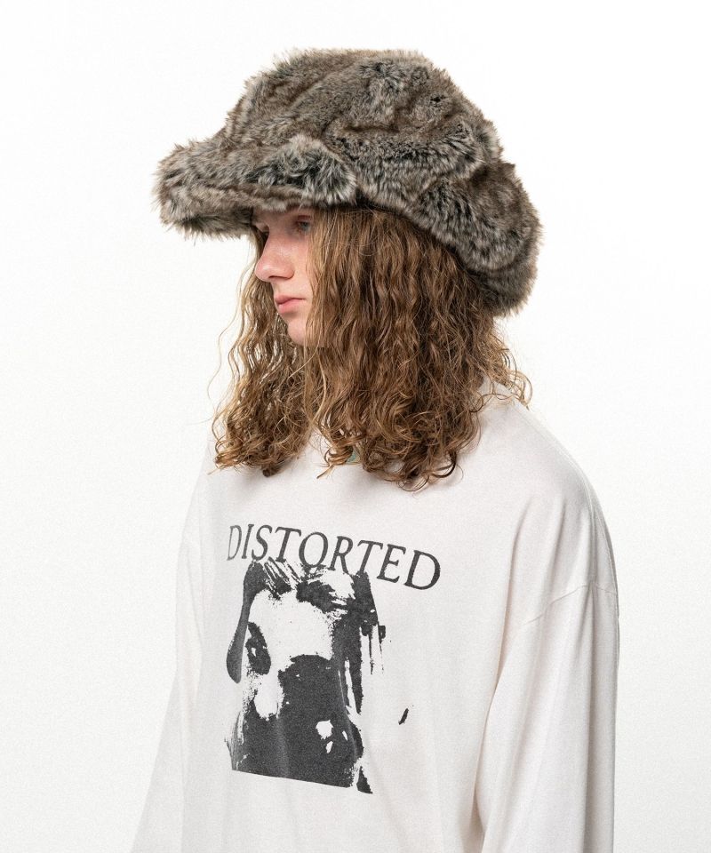 Faux Fur Newsboy cap