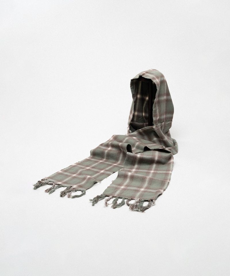 【EXCLUSIVE】Hooded Checked Stole