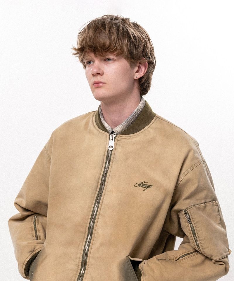 Embroidered Sun Faded Like Flight Jacket