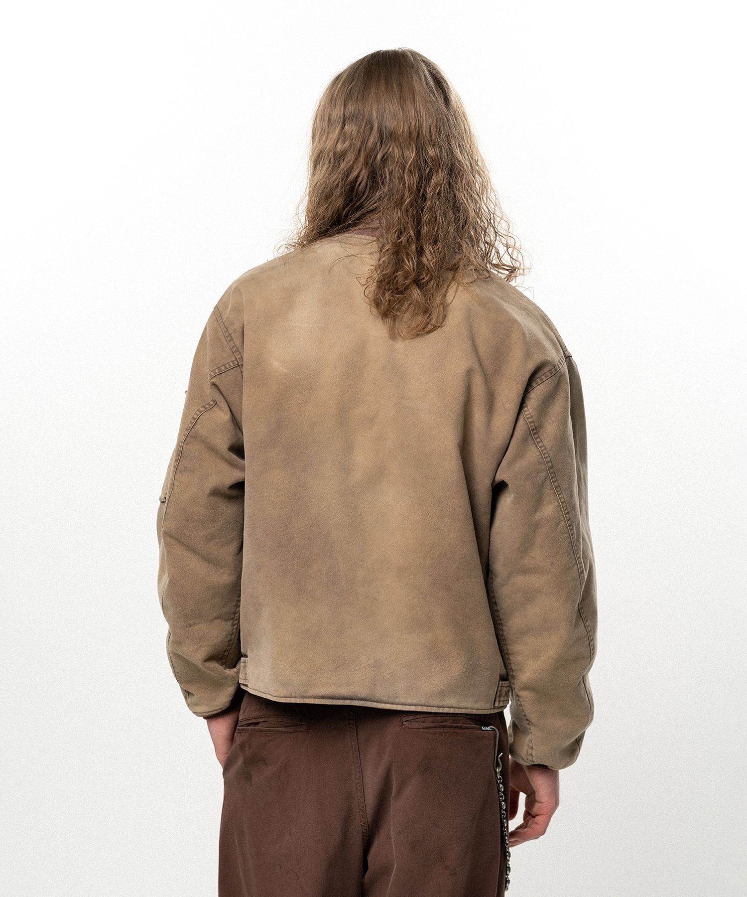 Embroidered Sun Faded Like Flight Jacket