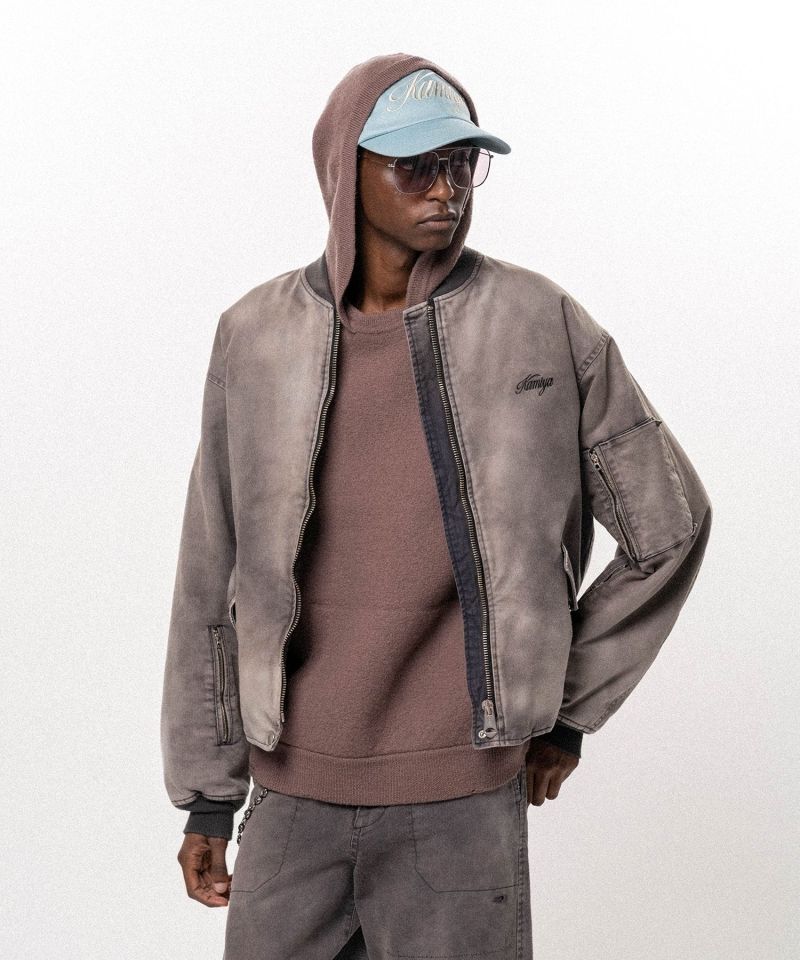 Embroidered Sun Faded Like Flight Jacket