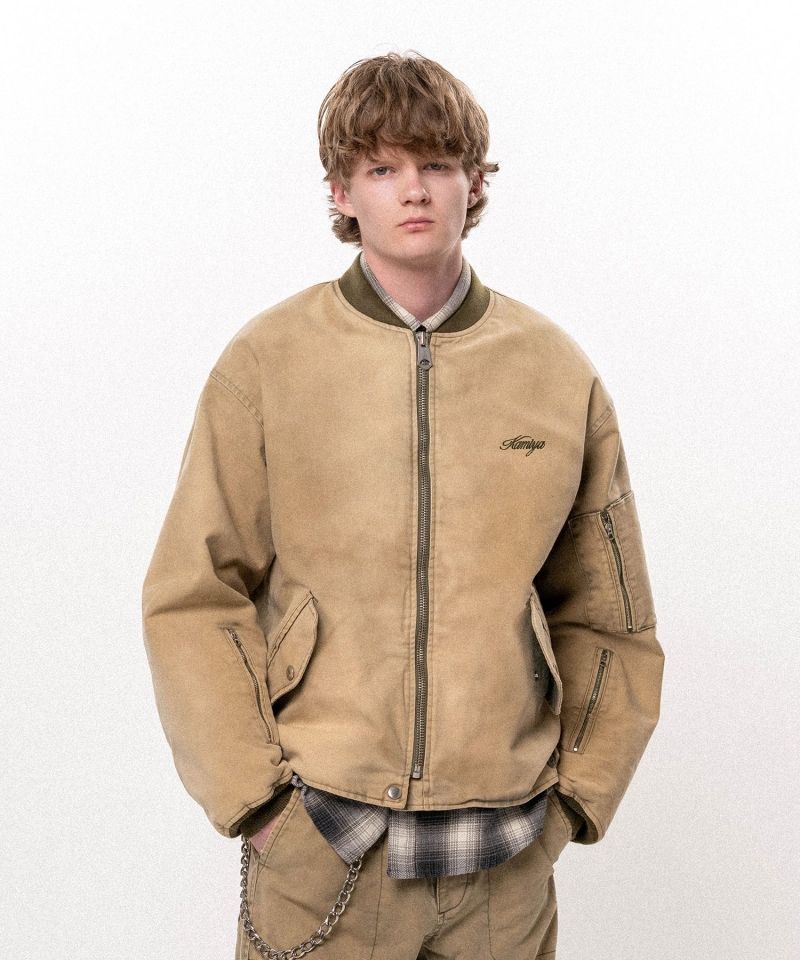 Embroidered Sun Faded Like Flight Jacket