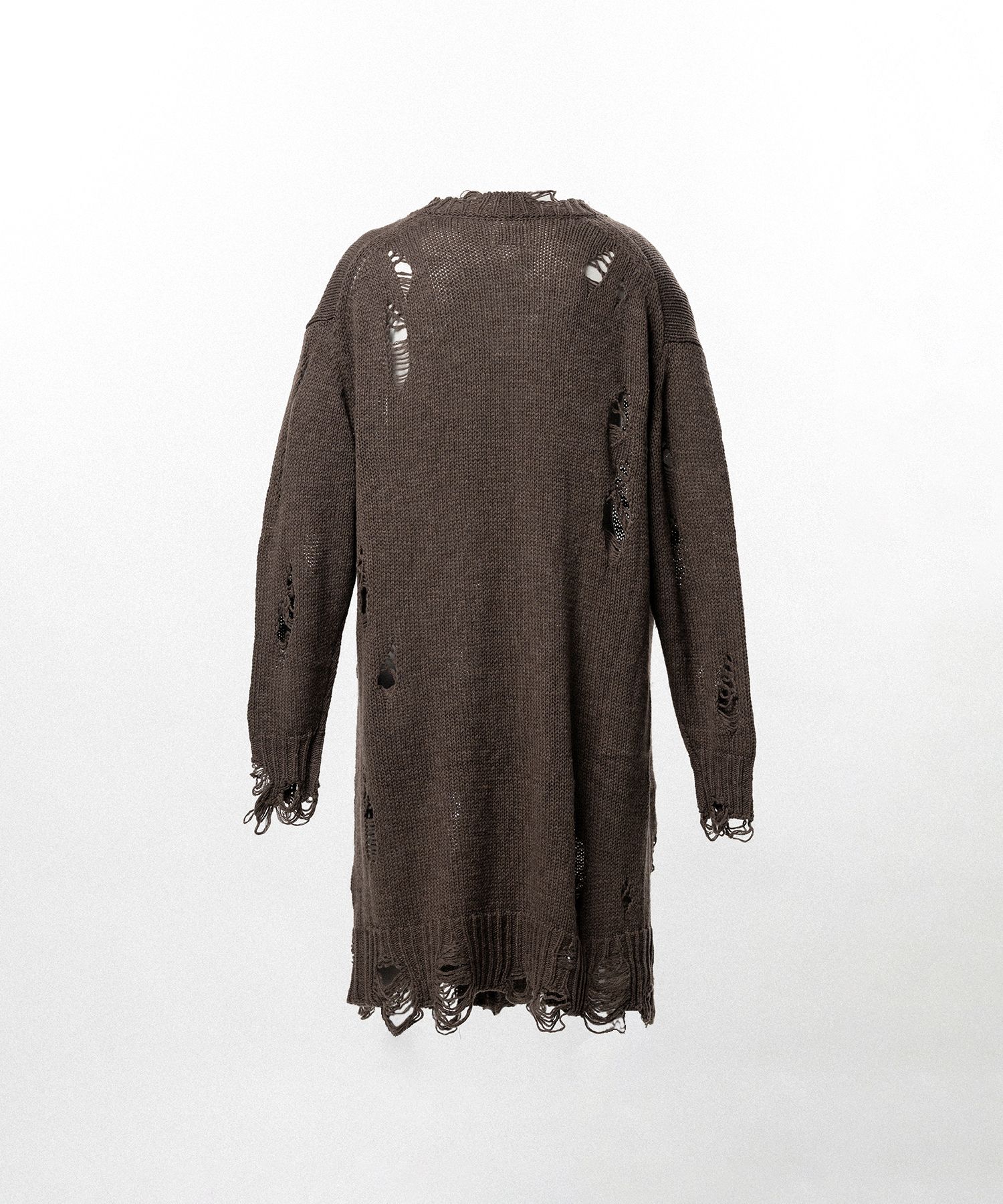 Damaged Low Gauge Long Cardigan
