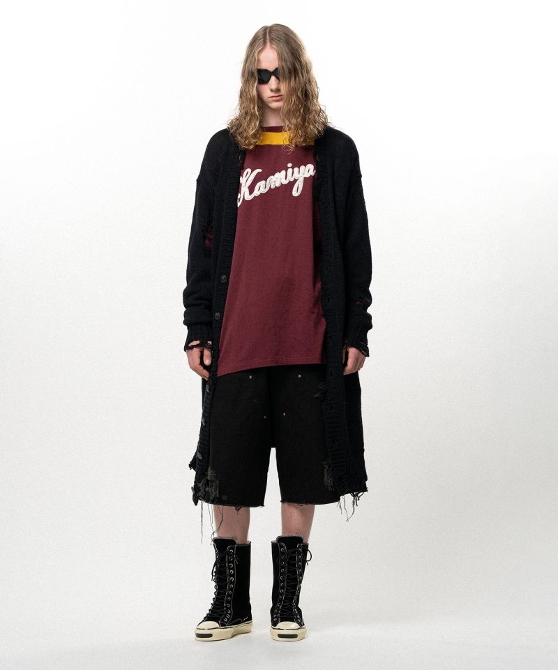 Damaged Low Gauge Long Cardigan