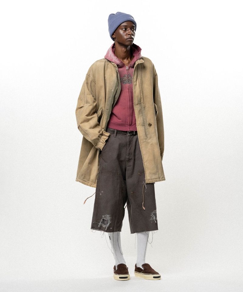 "EYES ONLY" Printed Sun Faded Like Mods Coat