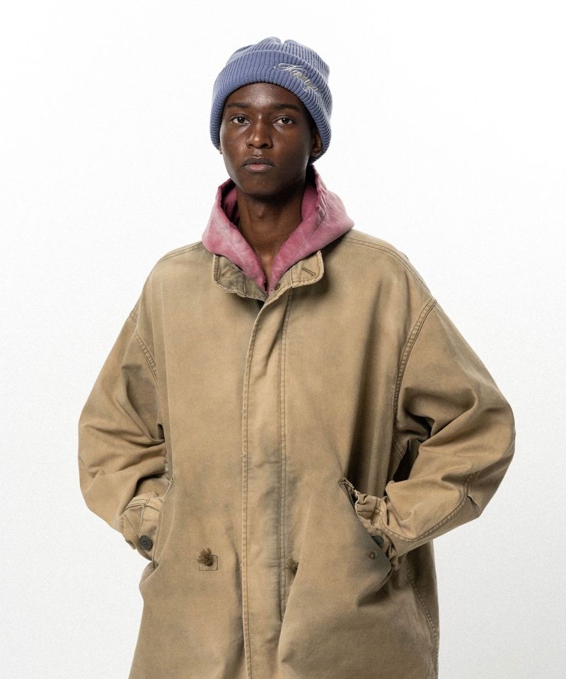 "EYES ONLY" Printed Sun Faded Like Mods Coat