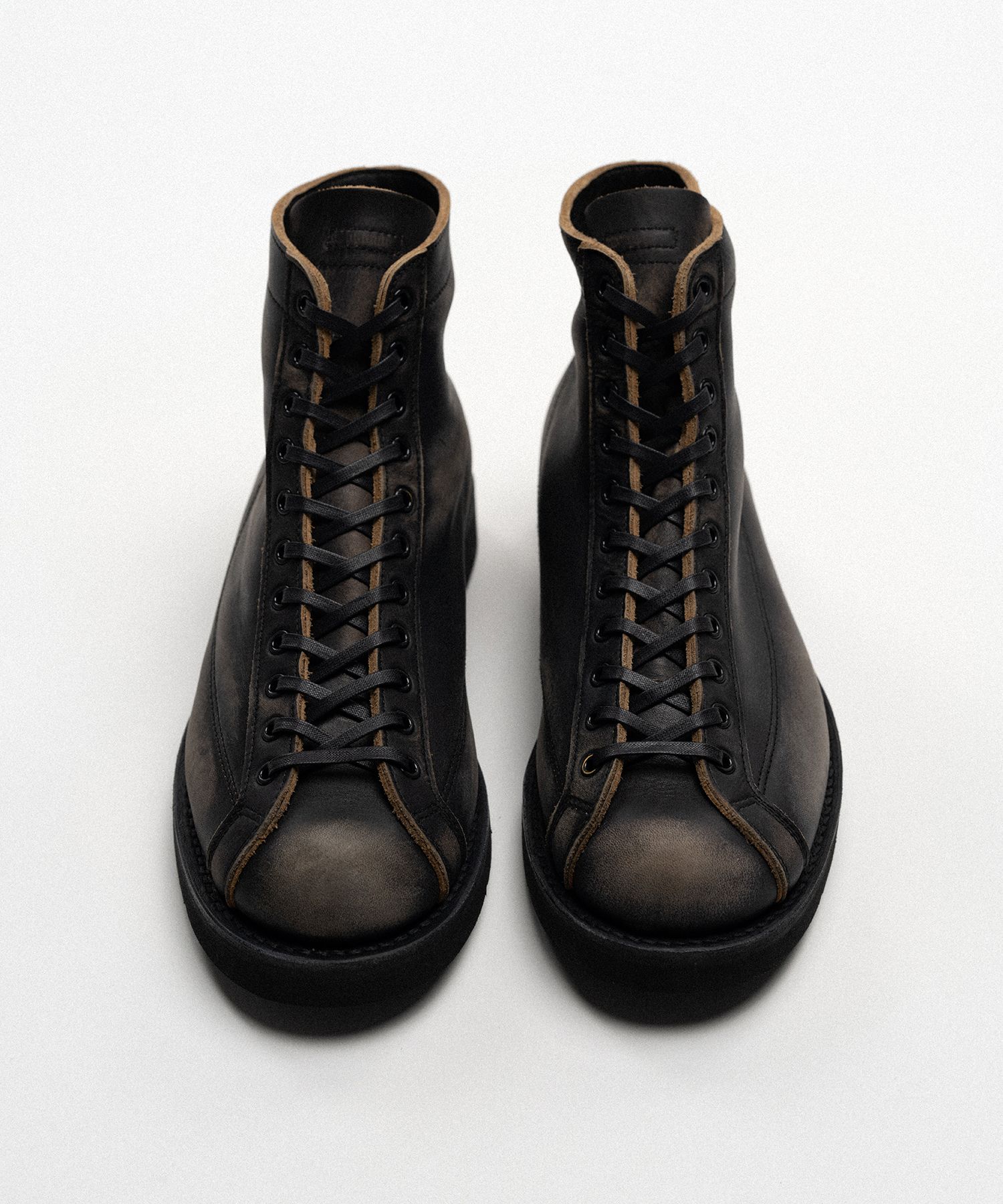 BROTHER BRIDGE × KAMIYA "HENRY" Distressed Monkey Boots