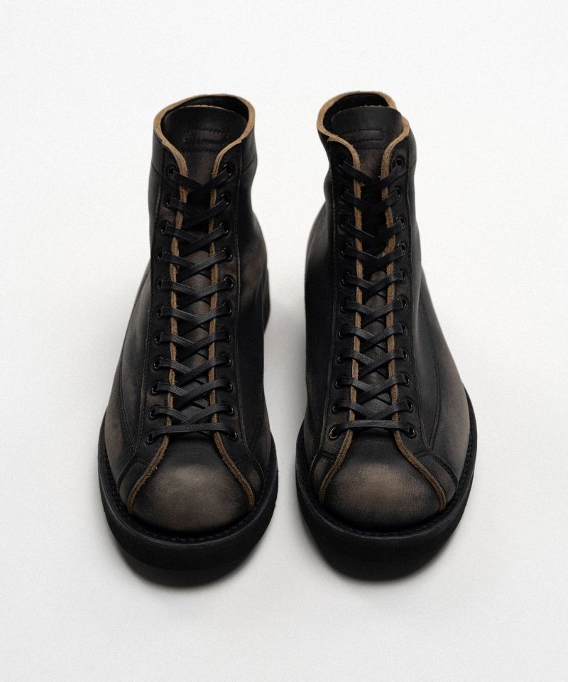 BROTHER BRIDGE × KAMIYA "HENRY" Distressed Monkey Boots