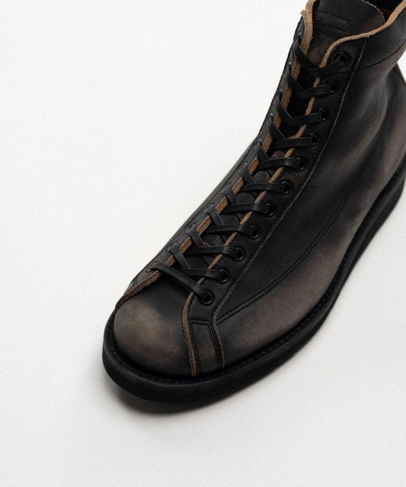 BROTHER BRIDGE × KAMIYA "HENRY" Distressed Monkey Boots