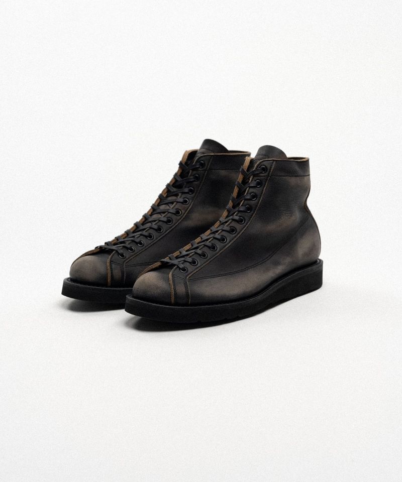 BROTHER BRIDGE × KAMIYA "HENRY" Distressed Monkey Boots