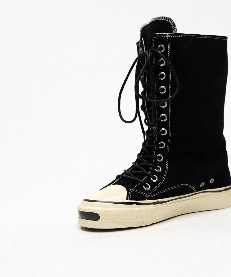 "Joey" Suede Vulcanize Aged Sole Extra High Sneaker