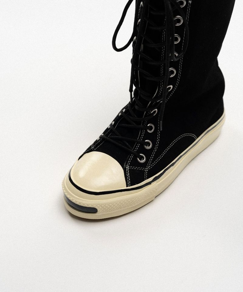 "Joey" Suede Vulcanize Aged Sole Extra High Sneaker