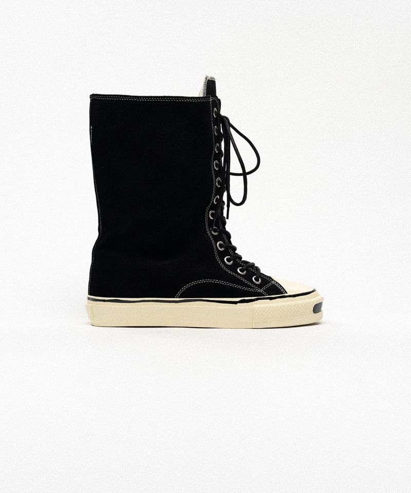 "Joey" Suede Vulcanize Aged Sole Extra High Sneaker
