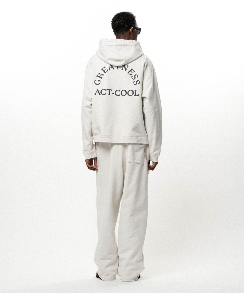 "GREATNESS ACT-COOL" Embroidered Zip-up Hoodie