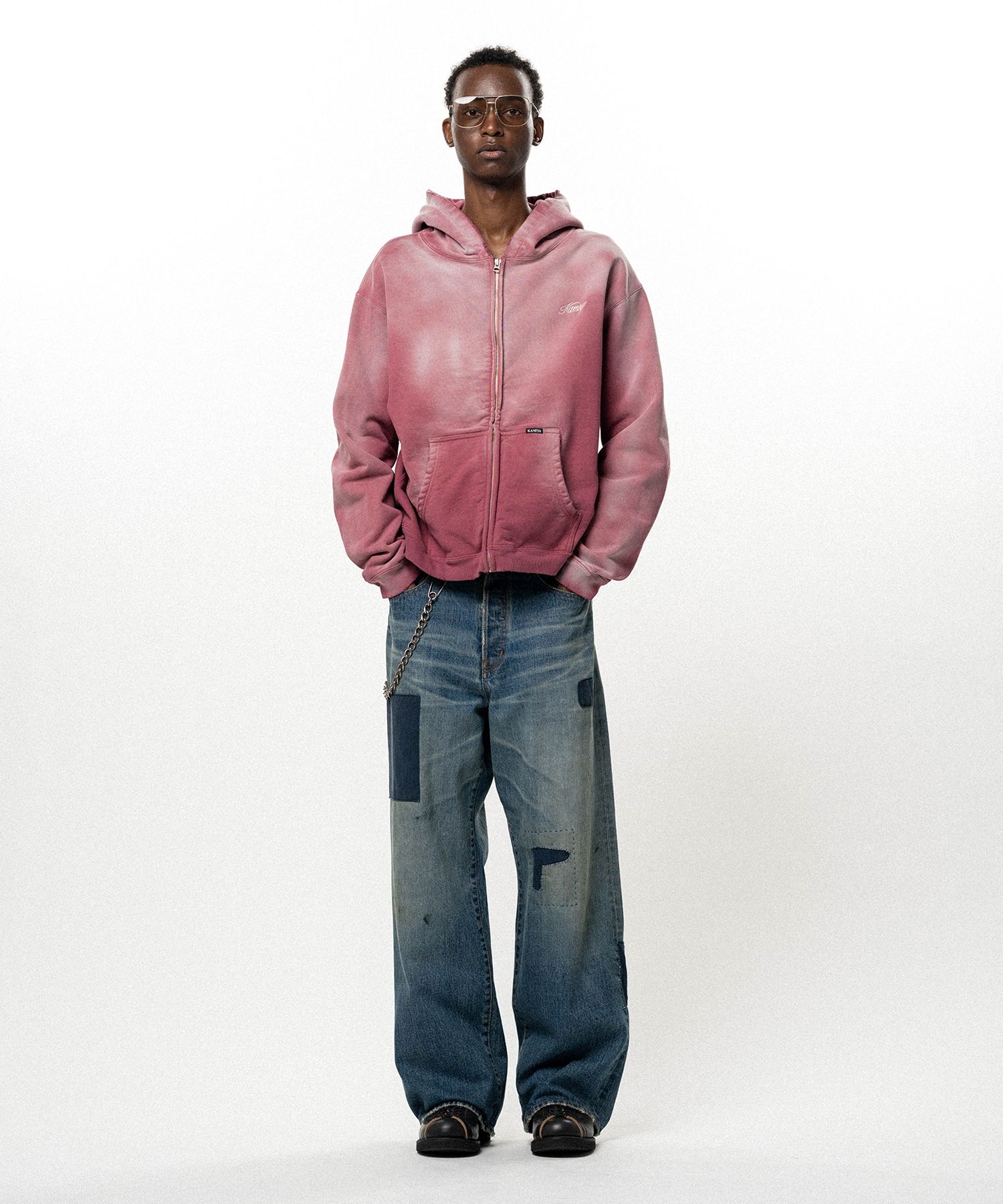 "GREATNESS ACT-COOL" Embroidered Zip-up Hoodie