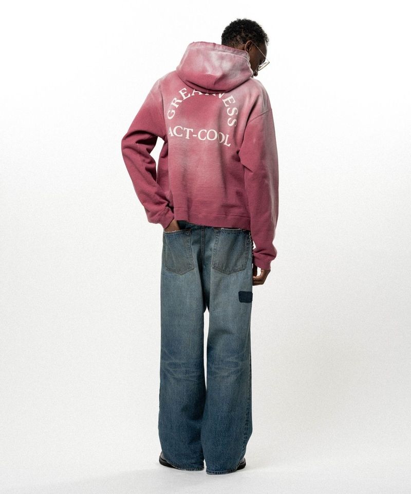 "GREATNESS ACT-COOL" Embroidered Zip-up Hoodie