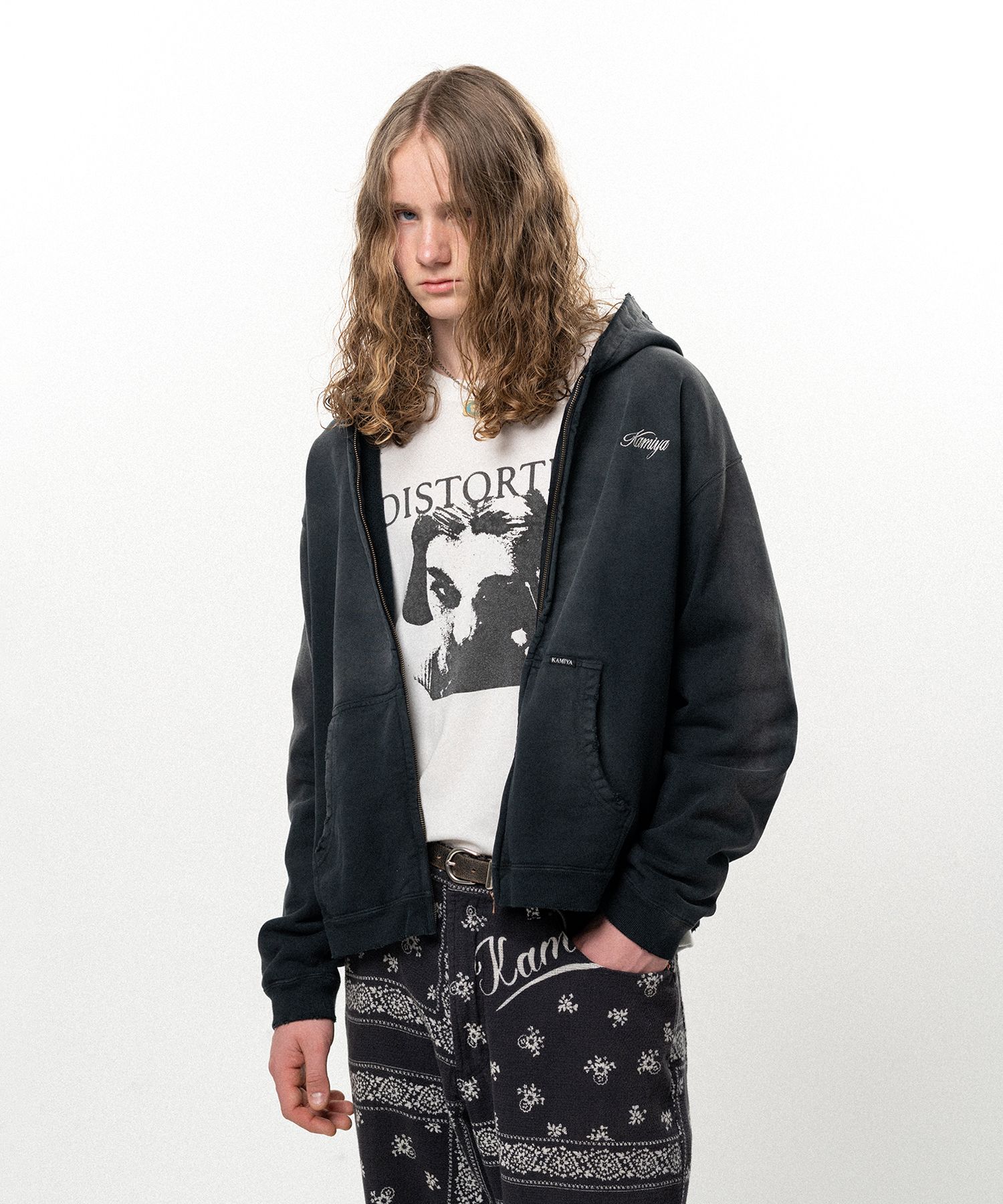 "GREATNESS ACT-COOL" Embroidered Zip-up Hoodie