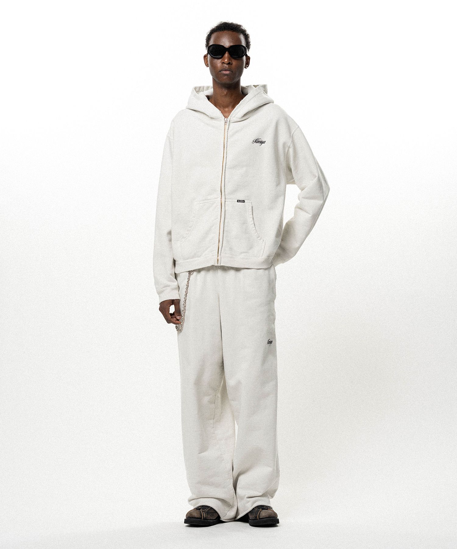 "GREATNESS ACT-COOL" Embroidered Zip-up Hoodie