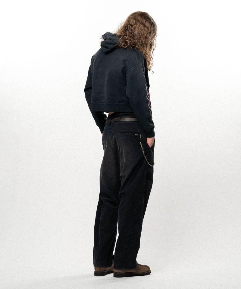"FLAME KMY" Zip-up Short Hoodie