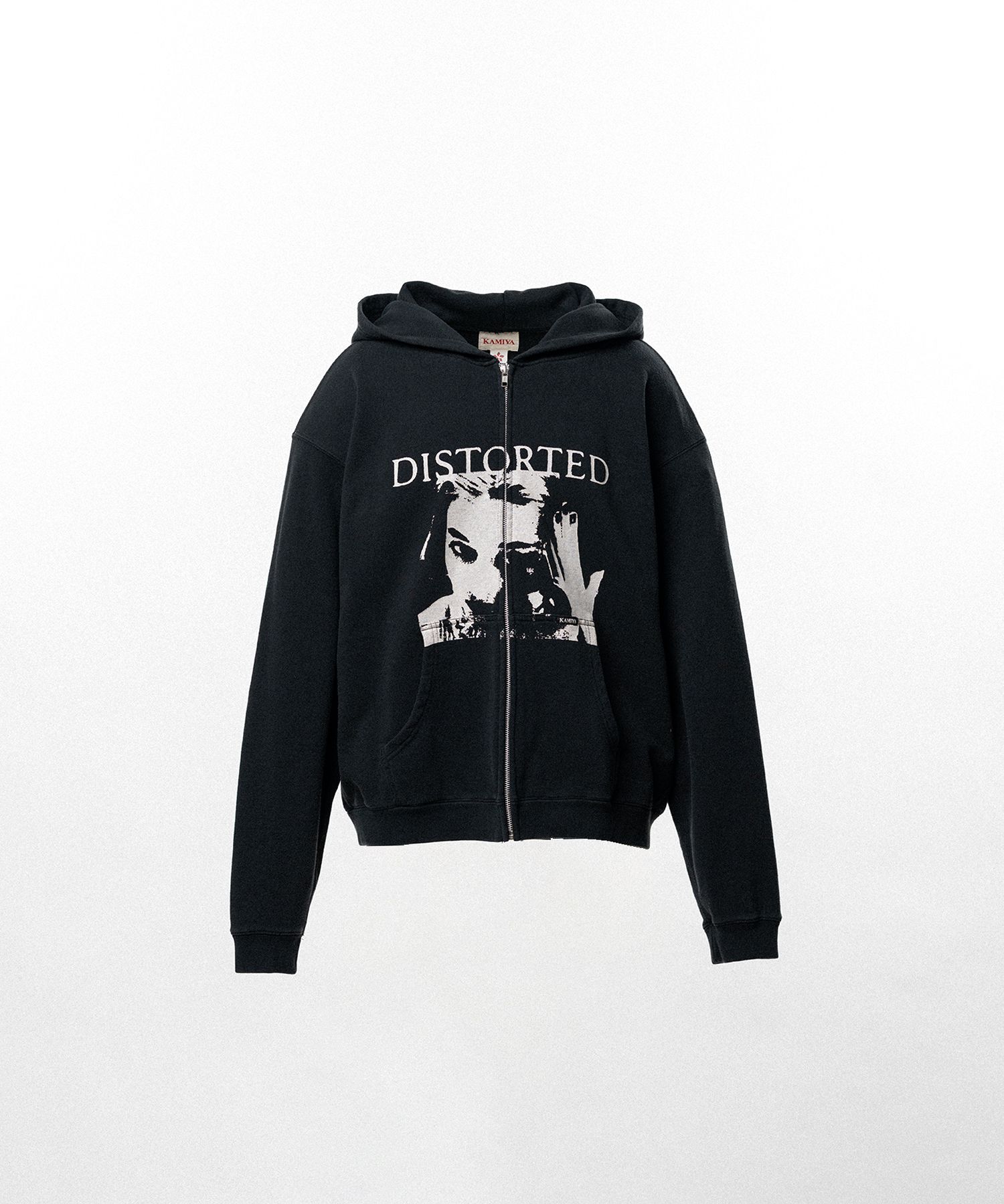 "DISTORTED Girl" Zip-up Hoodie